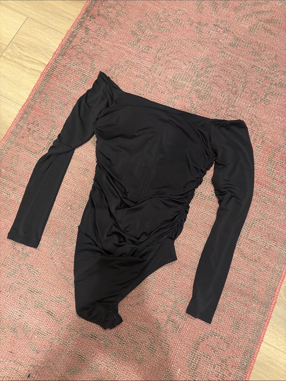 Lovers + Friends Black One-Shoulder Long-Sleeve Bodysuit